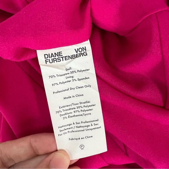 Never Been Worn Diane Von Furstenberg DVF Magenta Agatha Suiting Dress sz2 - Picture 5 of 5